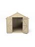 image of forest-12x8ft-overlap-pressure-treated-apex-workshop-shed-with-double-doors-and-optional-installation