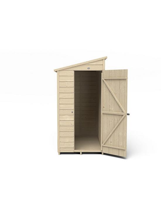 stillFront image of forest-6x3-value-overlap-dip-treated-windowless-pent-shed
