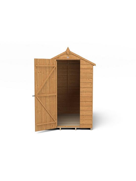 stillFront image of forest-6x4-value-overlap-dip-treated-apex-shed-with-optional-installation