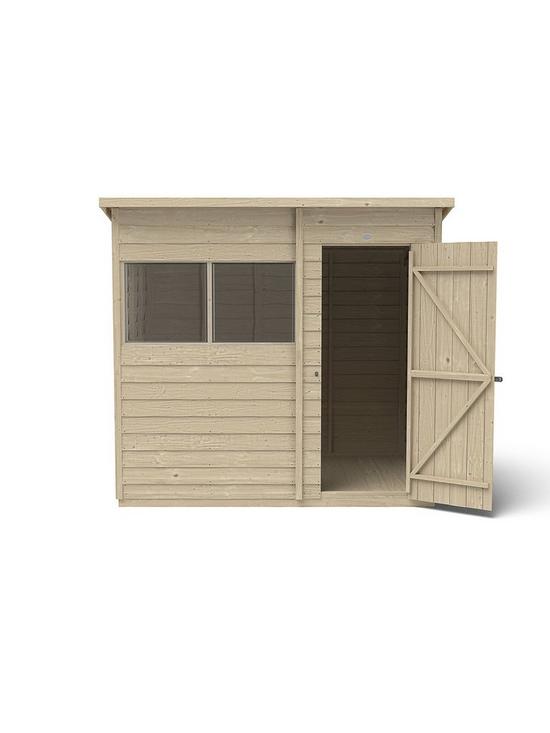stillFront image of forest-7x5-overlap-pressure-treated-pent-shed-with-optional-installation