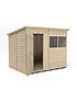  image of forest-8x6-overlap-pressure-treated-pent-shed-with-optional-installation