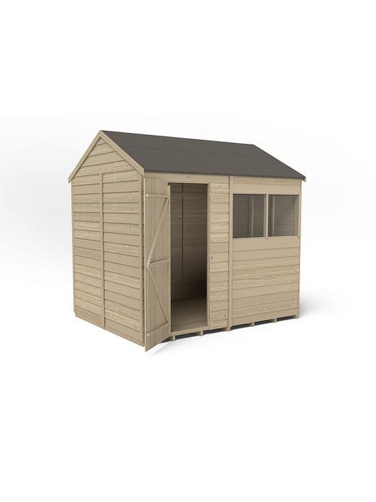 stillFront image of forest-8x6-overlap-pressure-treated-reverse-apex-shed-with-optional-installation