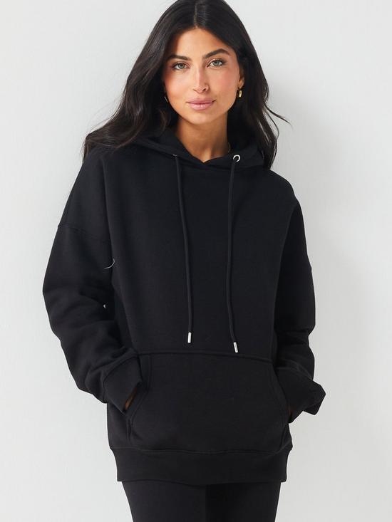front image of v-by-very-the-essential-oversized-hoodie-black