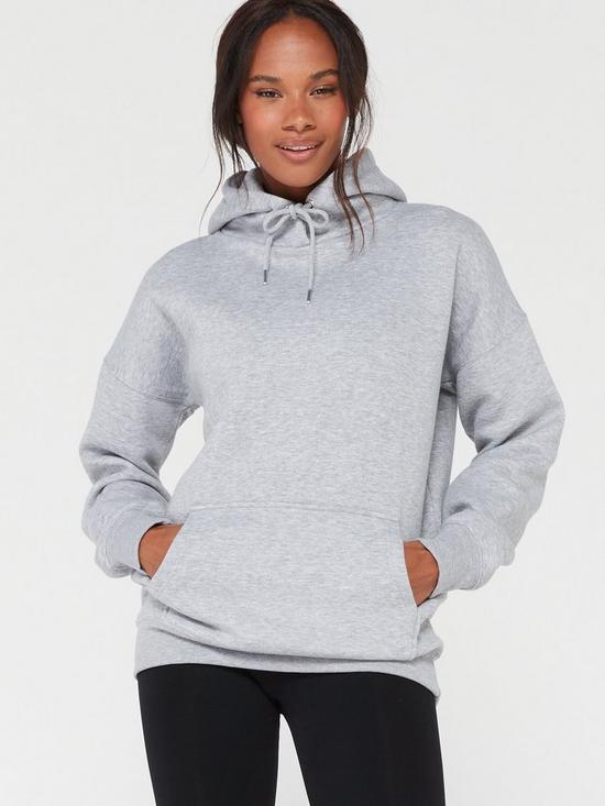 front image of everyday-the-essential-oversized-hoodie-grey