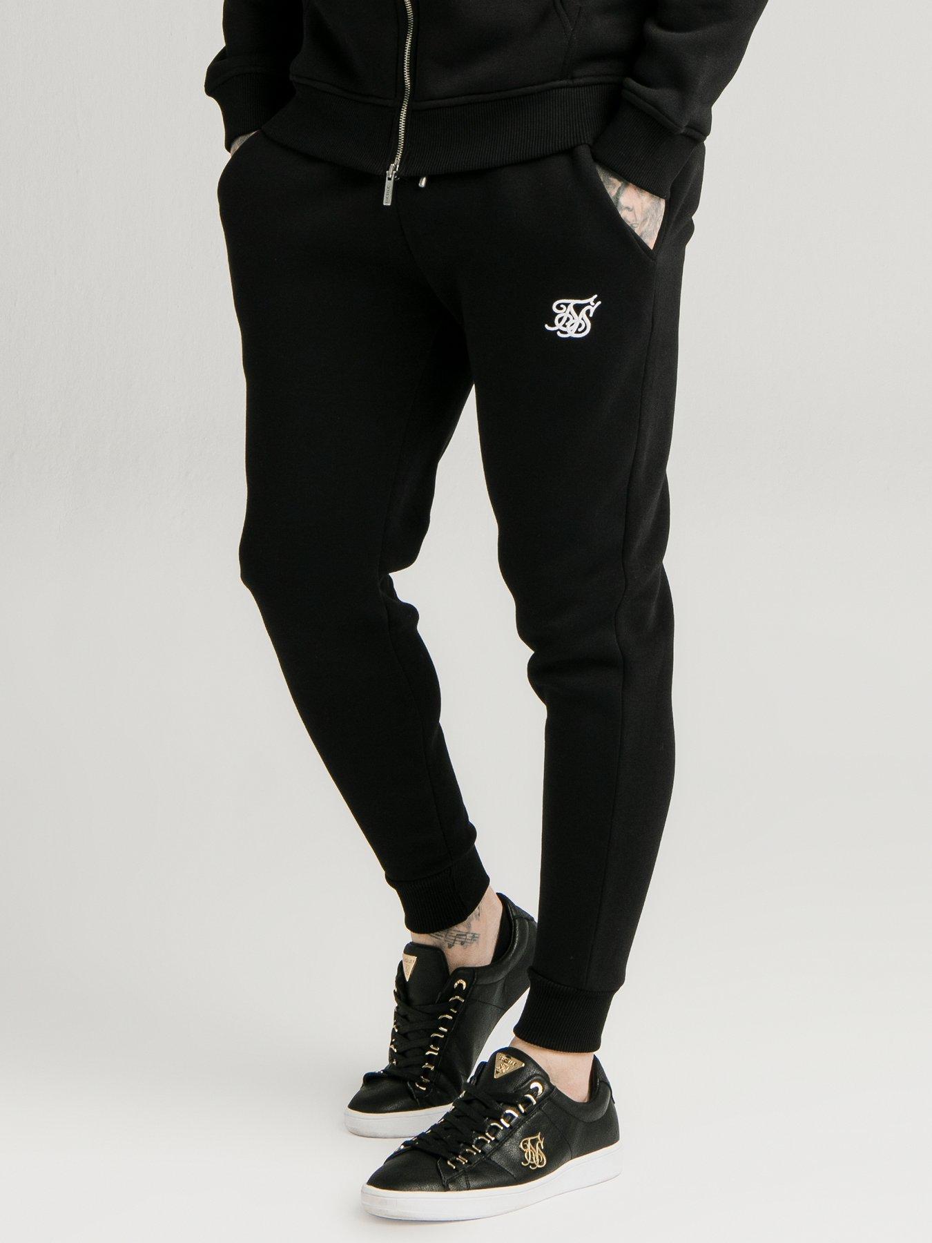 sik silk black joggers