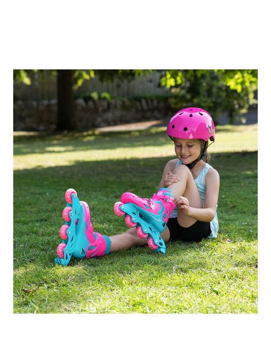 front image of xootz-inline-skates-pink