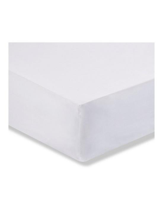 stillFront image of bianca-fine-linens-bianca-100-egyptian-cotton-double-fitted-sheet-ndash-white