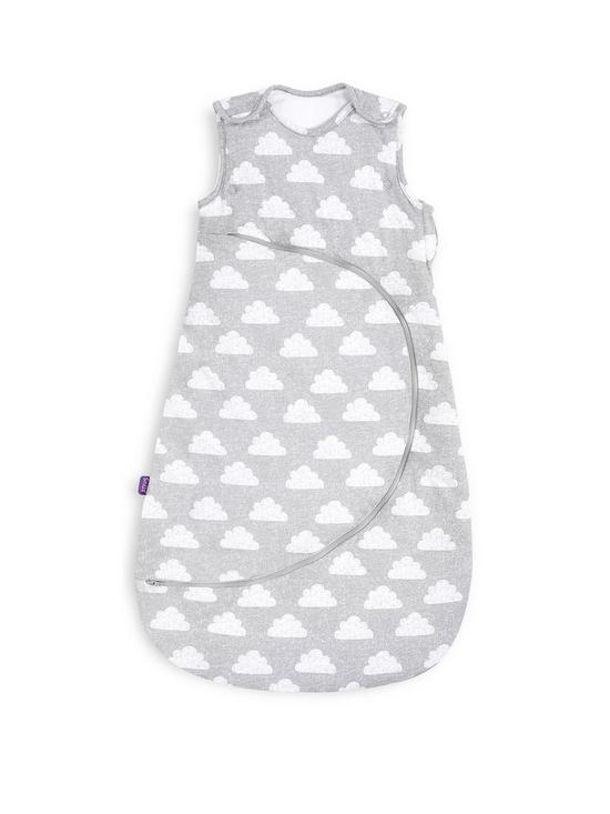 front image of snuz-pouch-sleeping-bag-25-tog-cloud-6-18-months