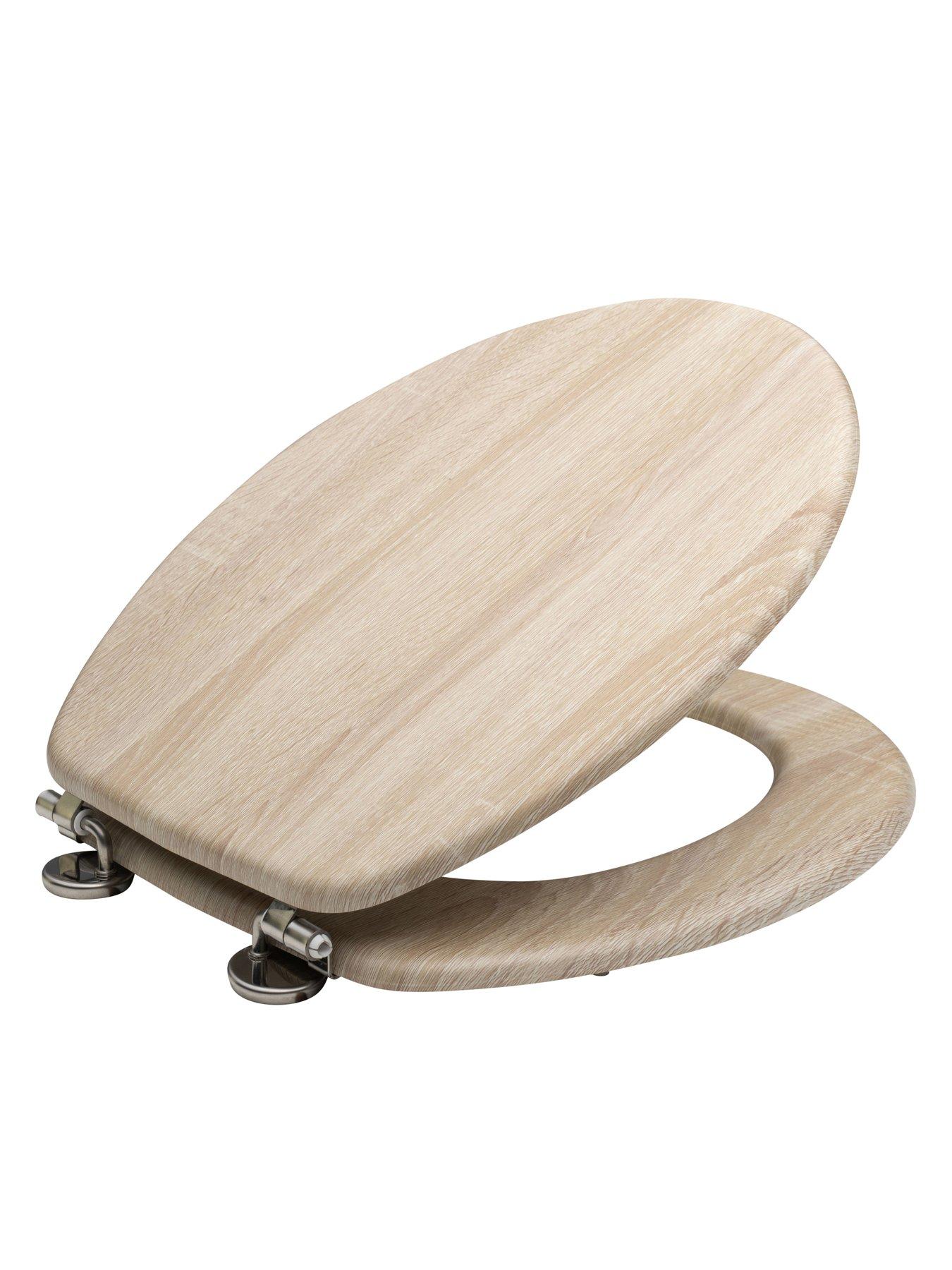Image 2 of 4 of AQUALONA Oak Effect Toilet Seat