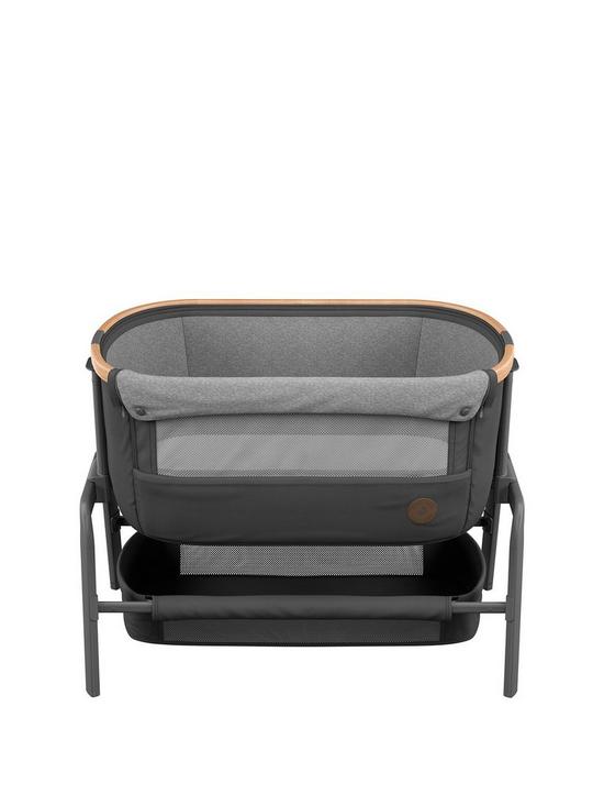 front image of maxi-cosi-iora-co-sleeper-adjustable-bedside-crib-nbspessential-graphite