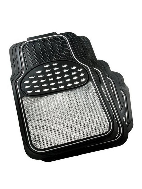 front image of streetwize-accessories-silver-vision-checker-mats