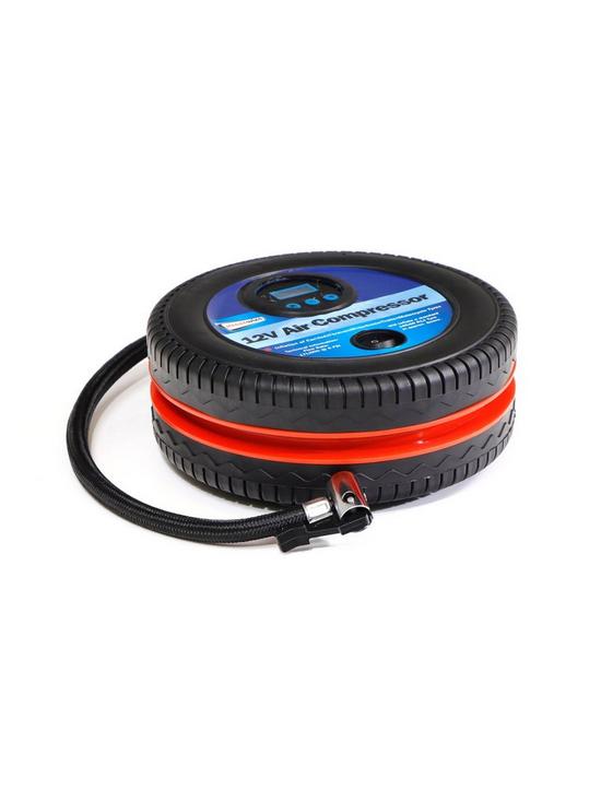 stillFront image of streetwize-accessories-12v-air-compressor-tyre-shape-with-digital-gauge