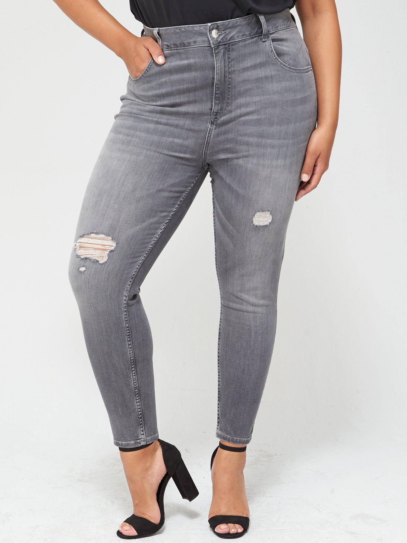 ripped skinny jeans womens plus size