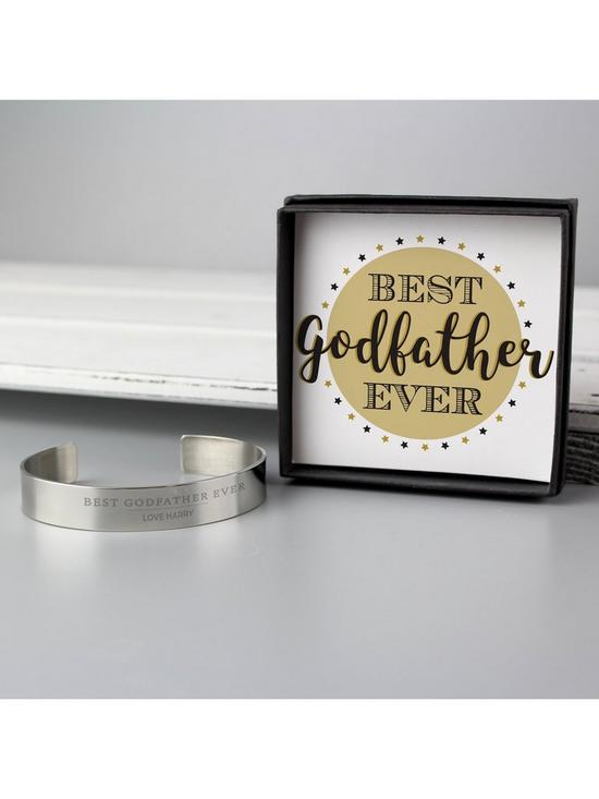stillFront image of personalised-godfather-stainless-steel-bangle-and-sentiment-box