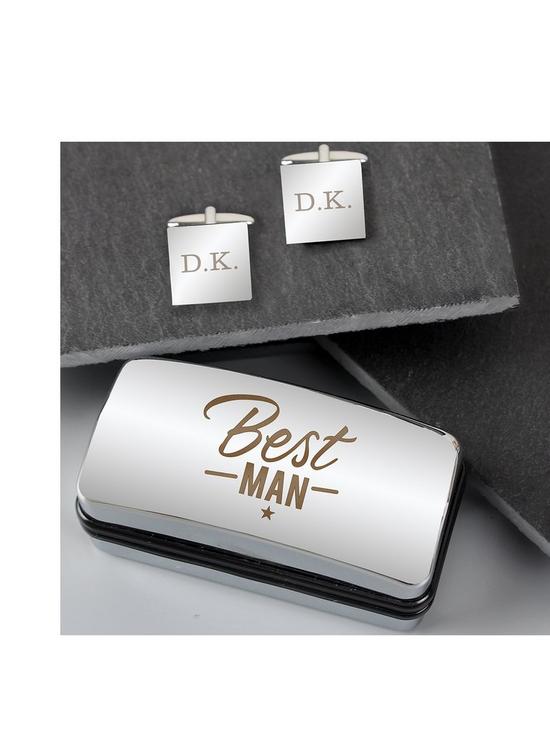front image of personalised-wedding-cufflinks-and-box-set