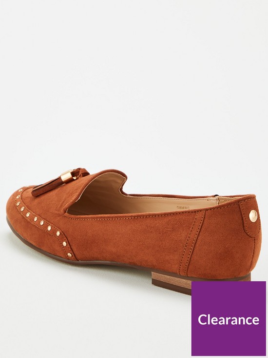 stillFront image of v-by-very-wide-fitnbsptassel-loafers-tan