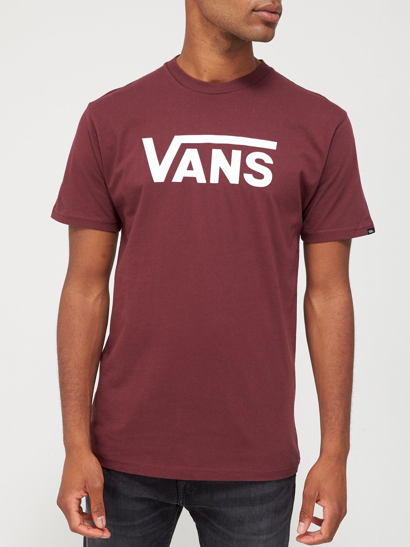 burgundy and white vans shirt