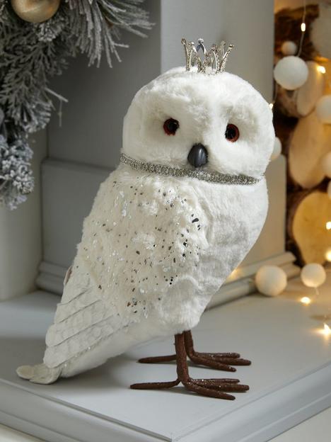 owl-with-crown-christmas-room-decoration