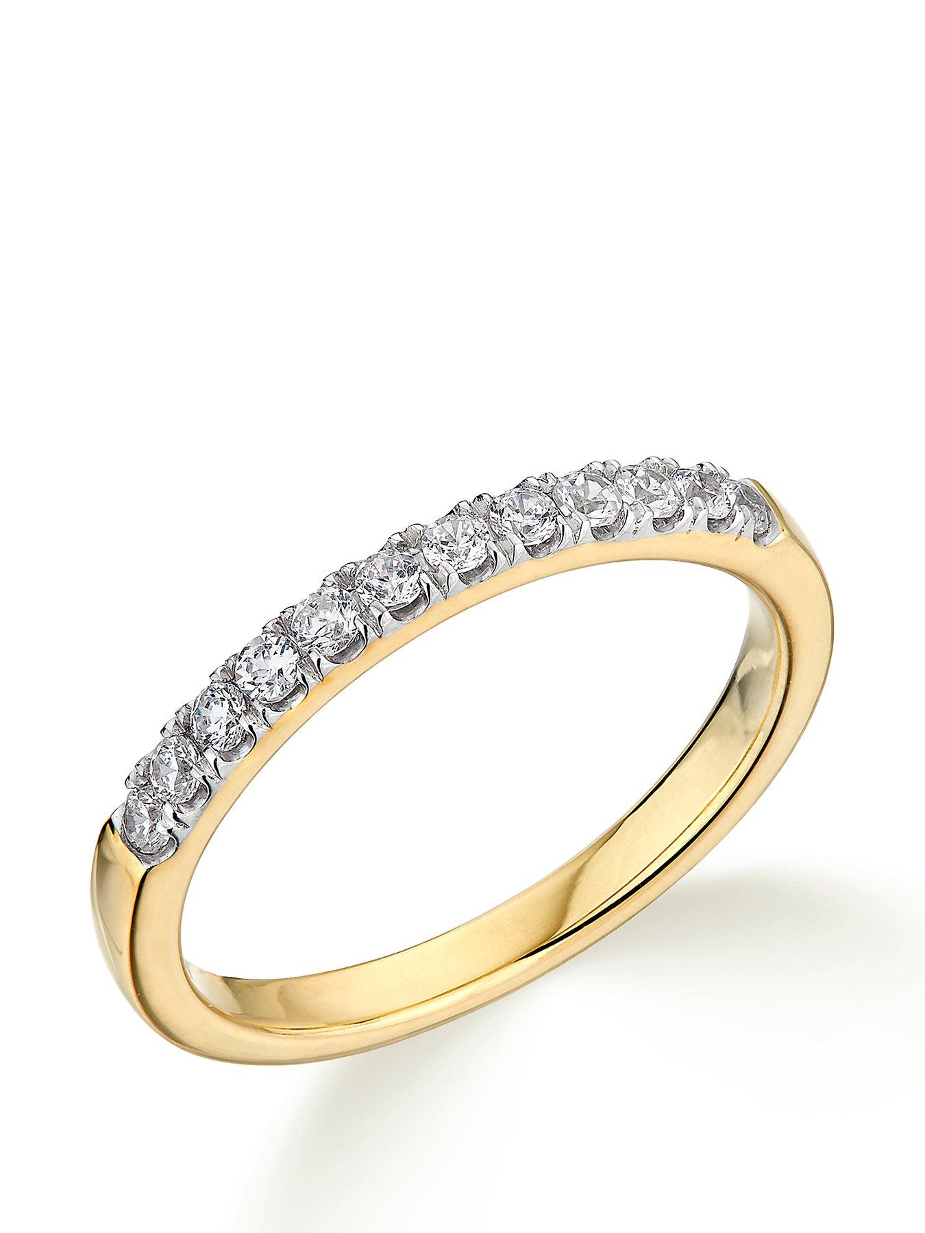 The Love Collection 9ct Gold 0.25ct Diamond micro setting eternity ring