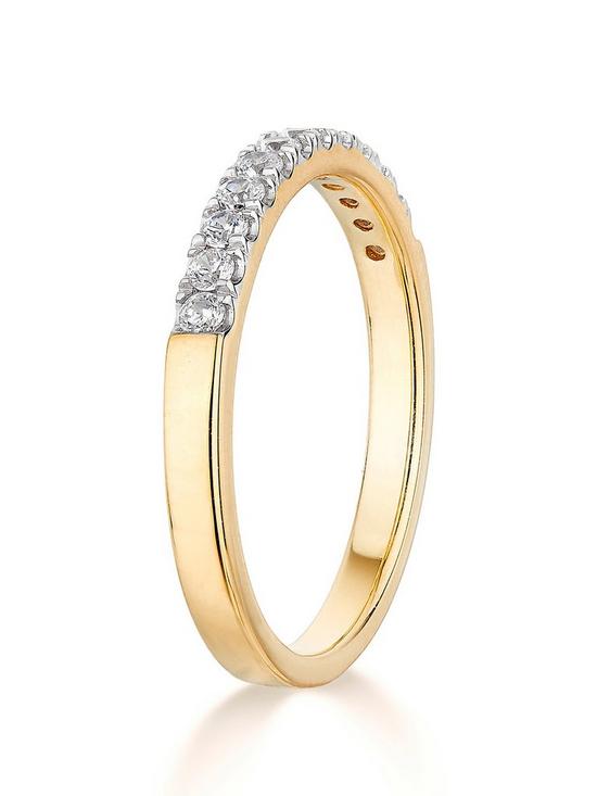 stillFront image of love-gold-9ct-gold-025ct-diamond-micro-setting-eternity-ring