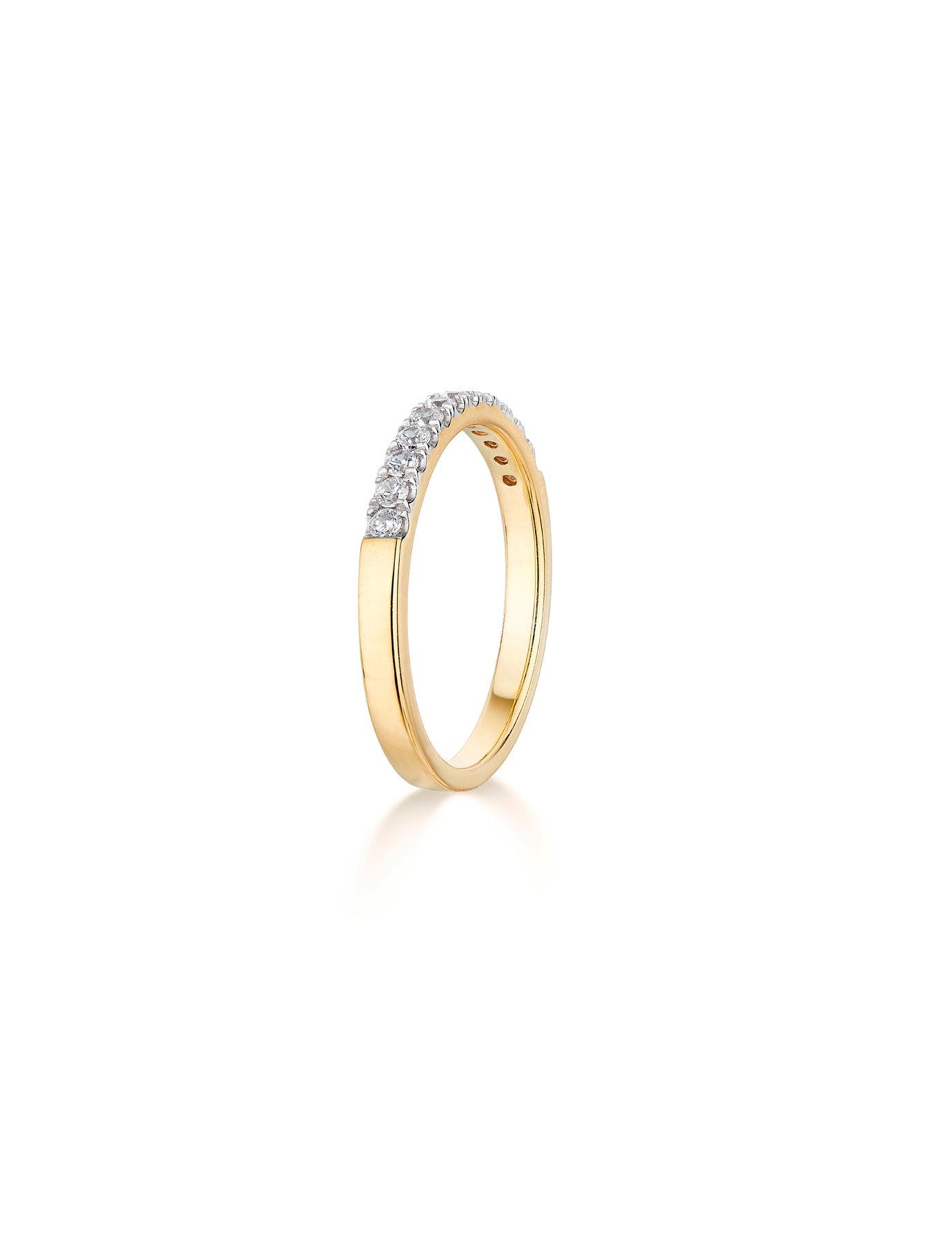 Image 4 of 5 of The Love Collection 9ct Gold 0.25ct Diamond micro setting eternity ring