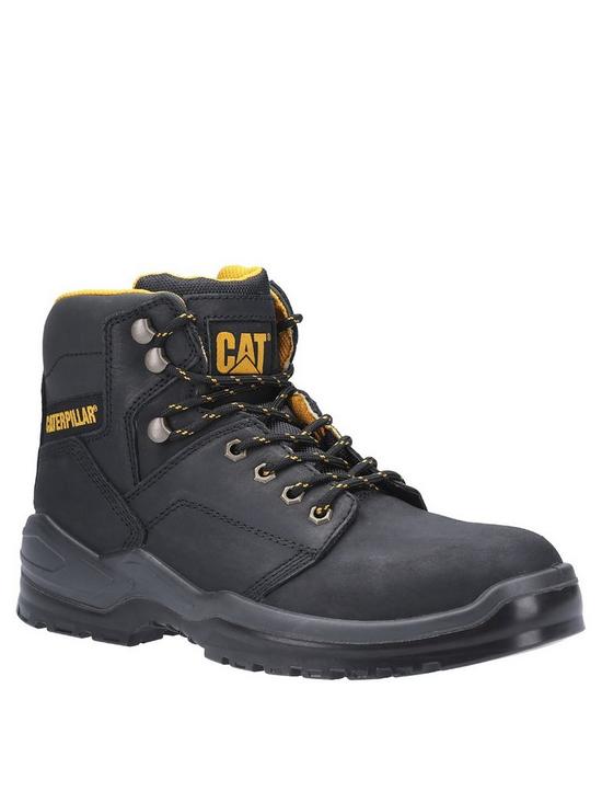 front image of cat-striver-boot-black