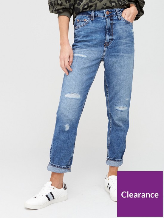 front image of river-island-mom-jeans-mid-authentic