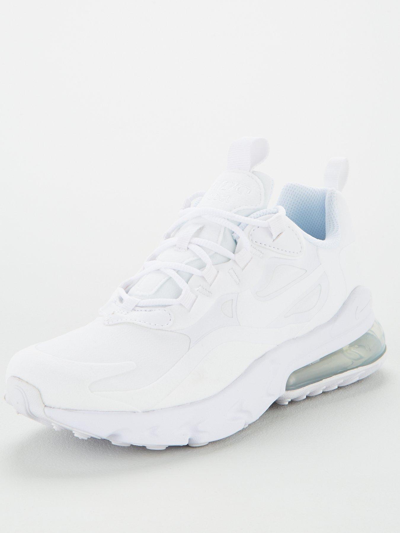 Nike Air Max 270 React Junior Trainers - White | littlewoods.com