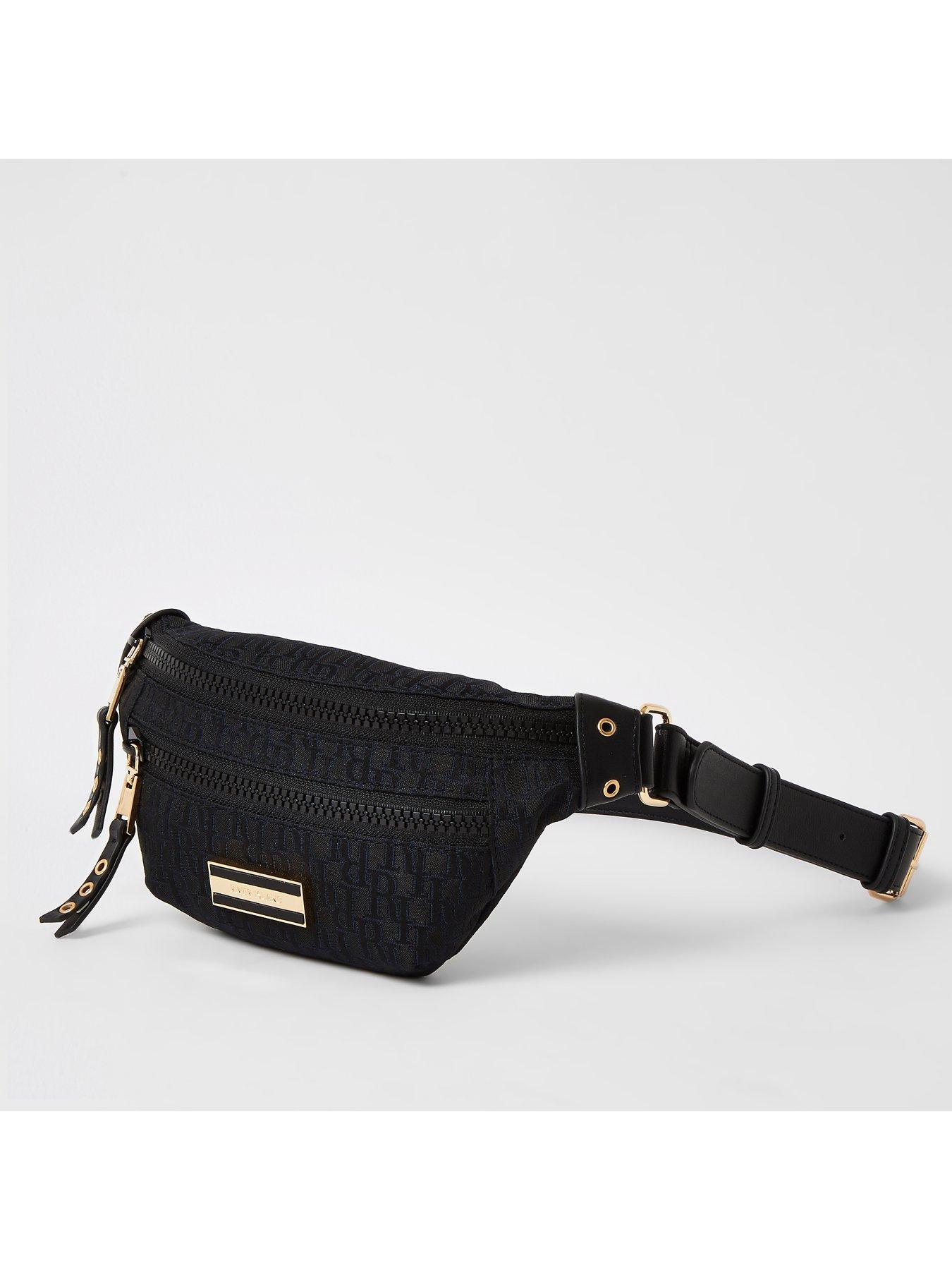 river island black bum bag