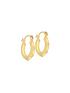  image of love-gold-9ct-gold-small-hexagonal-hoop-earrings