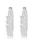  image of the-love-silver-collection-rhodium-plated-sterling-silver-cubic-zirconia-star-huggy-earrings