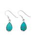 image of the-love-silver-collection-sterling-silver-turquoise-teardrop-earring