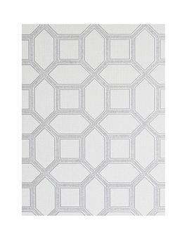 ARTHOUSE Arthouse Luxe Origin White And Silver Wallpaper Picture