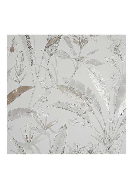 front image of arthouse-floral-jungle-metallic-wallpaper