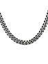  image of the-love-silver-collection-sterling-silver-oxidized-grey-curb-chain-necklace