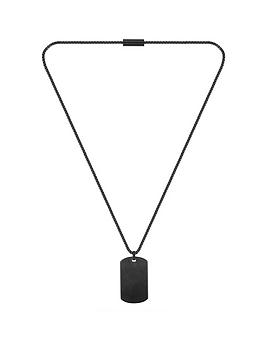 Boss Boss Id Black Ip Chain Dog Tag With Silicone Edge
