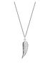  image of the-love-silver-collection-sterling-silver-simple-angel-wing-pendant-necklace