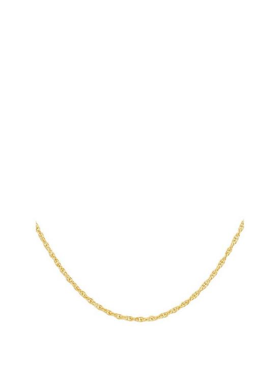 front image of love-gold-9ct-gold-prince-of-wales-chain-necklace