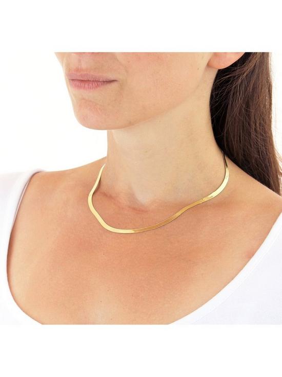 stillFront image of love-gold-9ct-gold-herringbone-necklace