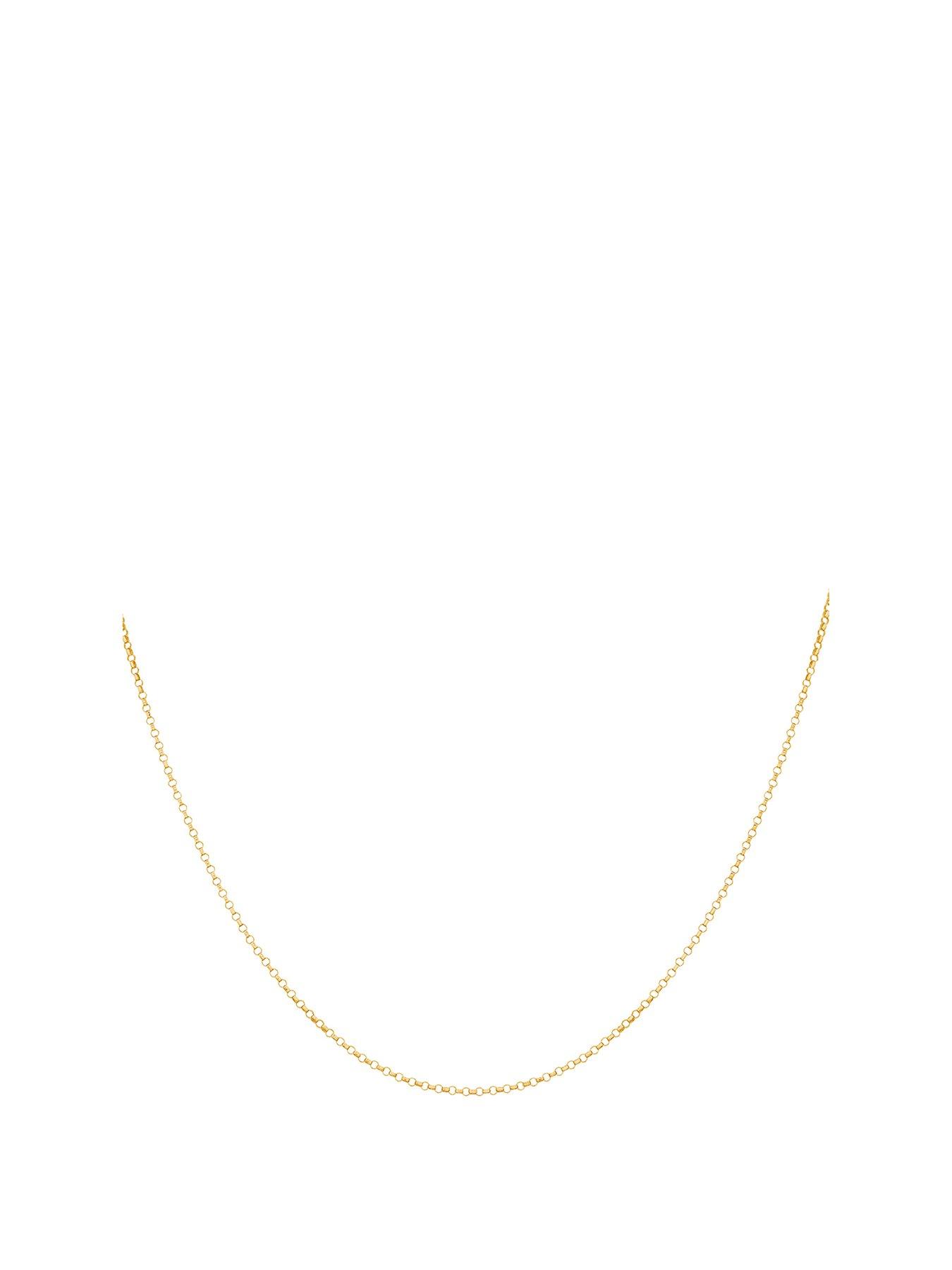 the-love-collection-9ct-gold-round-belcher-chain-necklace