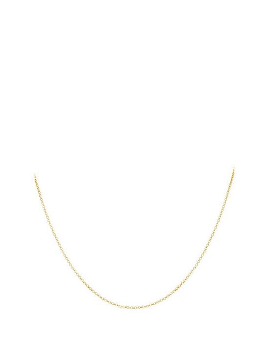 front image of love-gold-9ct-gold-round-belcher-chain-necklace