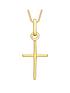  image of love-gold-9ct-gold-fancy-cross-pendant-necklace