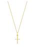  image of love-gold-9ct-gold-fancy-cross-pendant-necklace