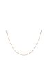  image of love-gold-9ct-rose-gold-round-belcher-chain-necklace