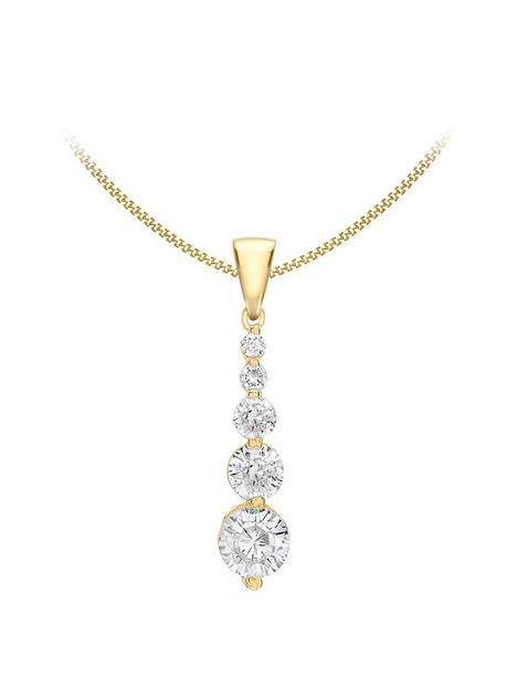 love-gold-9ct-gold-cubic-zirconia-drop-pendant-necklace