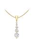  image of love-gold-9ct-gold-cubic-zirconia-drop-pendant-necklace
