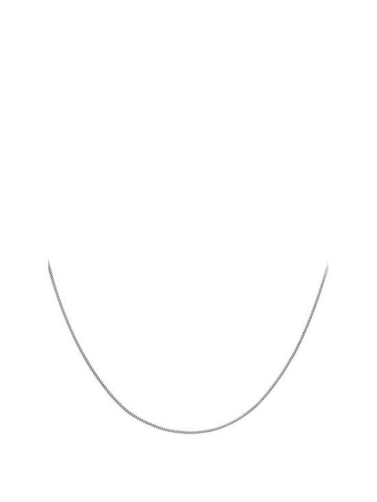 front image of love-gold-9ct-white-gold-diamond-cut-curb-18-inch-chain-necklace
