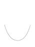  image of love-gold-9ct-white-gold-diamond-cut-curb-18-inch-chain-necklace