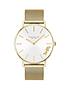  image of coach-perry-gold-stainless-steel-mesh-strap-ladies-watch