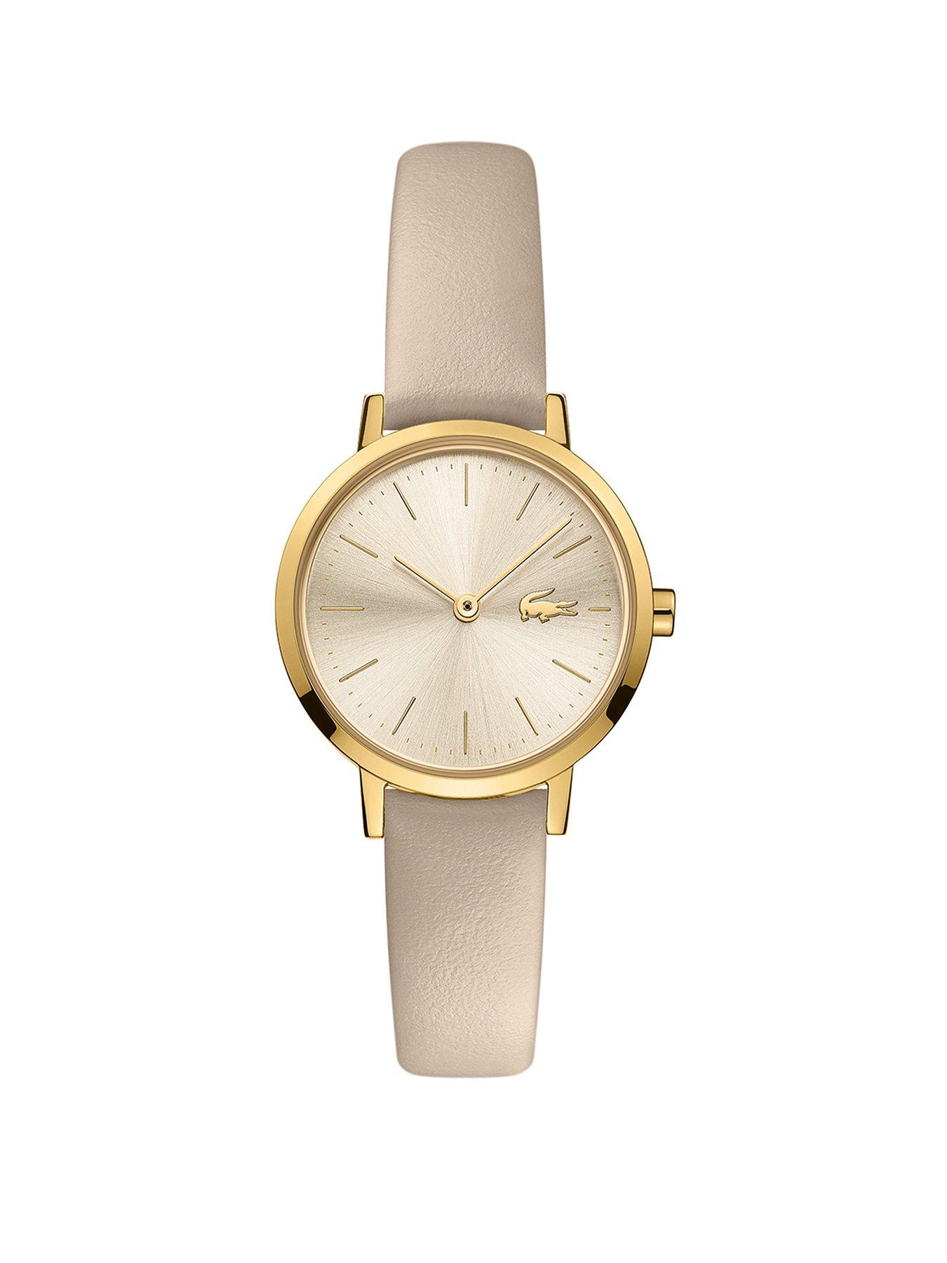 lacoste watch leather